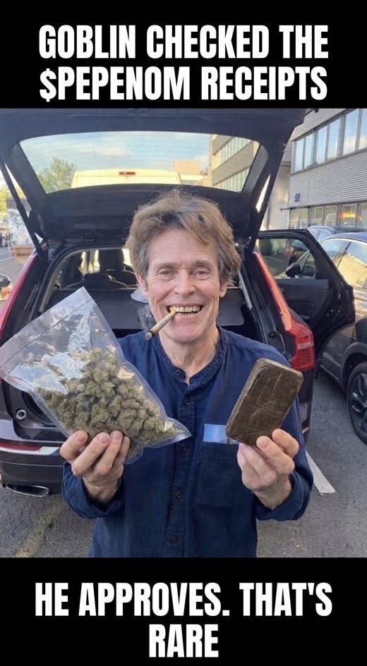 Goblin checked the $PEPENOM receipts. He approves. That's rare.